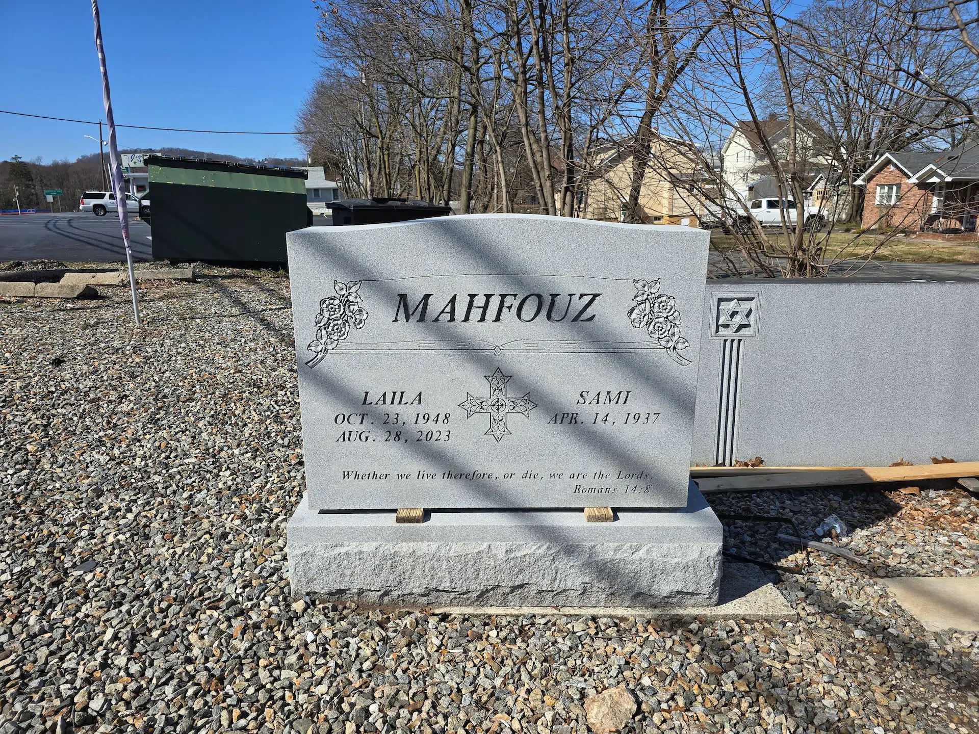 Granite Cemetery Headstone hand-carved by Cemetery Memorials in NJ — image 1